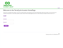 Tablet Screenshot of investor.terracycle.net